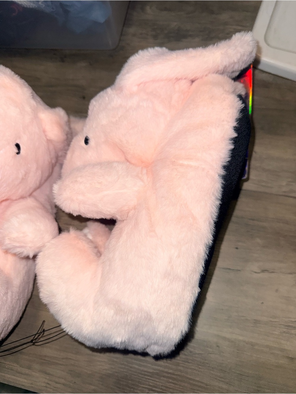 Pink‎ Bunny Slippers Plush Animal House Shoes Women’s Size L (9–10) NEW - Picture 4 of 7